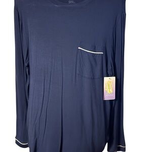 Navy Long Sleeve Top with Pocket